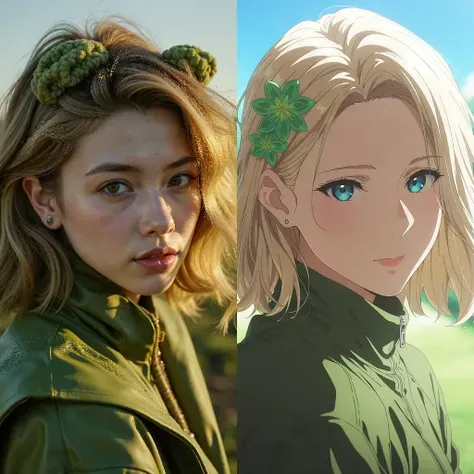 보라색 에버가든 애니메이션 스타일