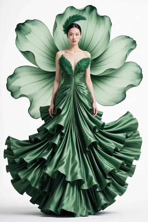 Oriental Hues: The Dance of Silk and Feathers v1