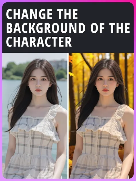 【TOP1】Thay đổi nền của nhân vật theo hình tham khảo.