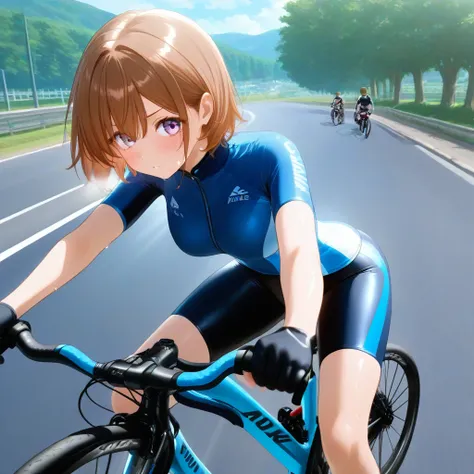 Beautiful female competitive cyclist version1