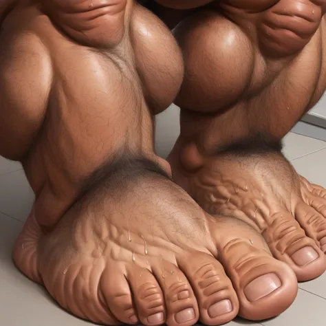 Male feet: thick wide muscular feet 1