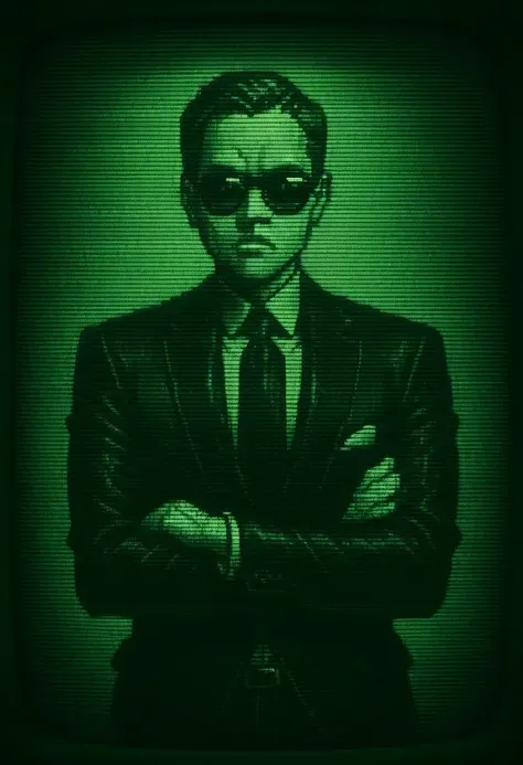 레트로 녹색 CRT 스타일