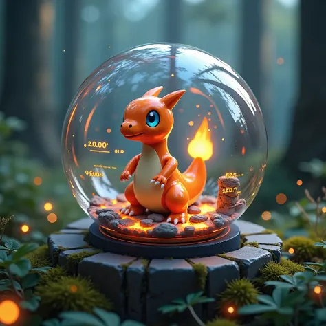 Kleine Geister im Inneren der transparenten Geisterkugel