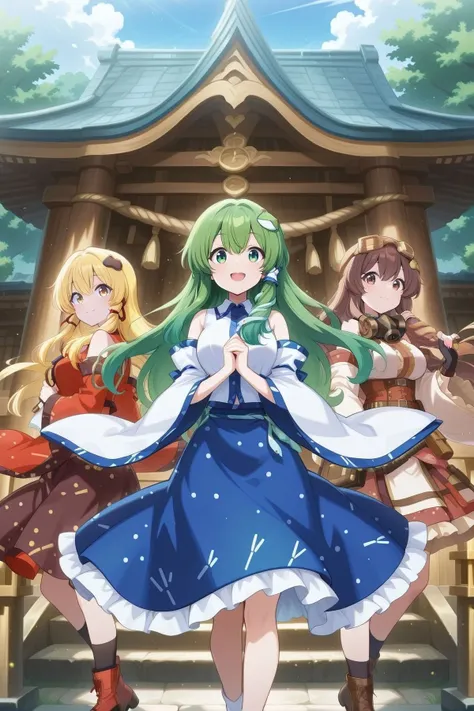 Sanae Kochiya (Touhou Project) & Sanae (Human-Deity Duality) + Sanae (Legacy of Steel and Steam) V2