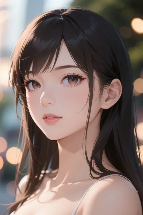 Girl with jet-black