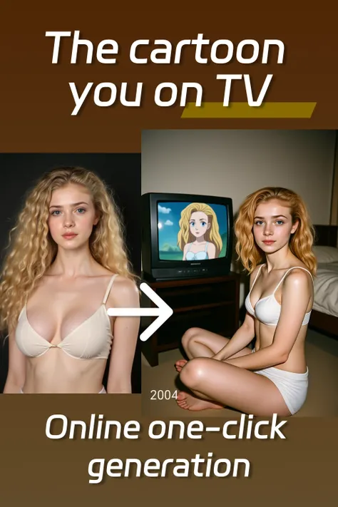 Eski tarzı televizyondaki karikatürün sen