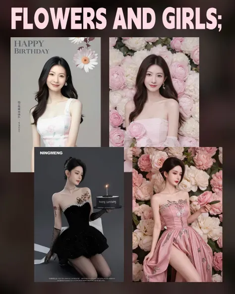 Цветы и девушки;