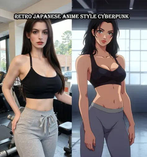 Estilo cyberpunk de anime japonês retrô