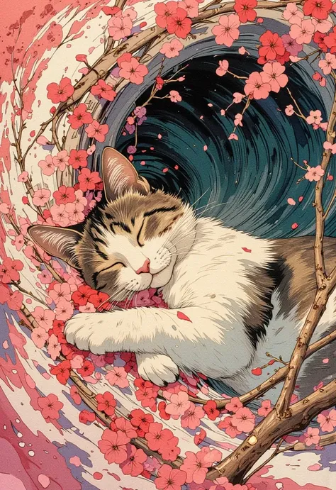 Pittura di anime Sakura Neko