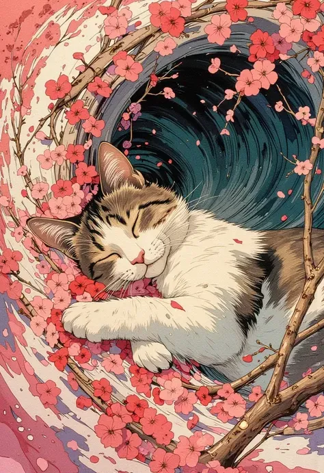 櫻花貓動畫繪畫