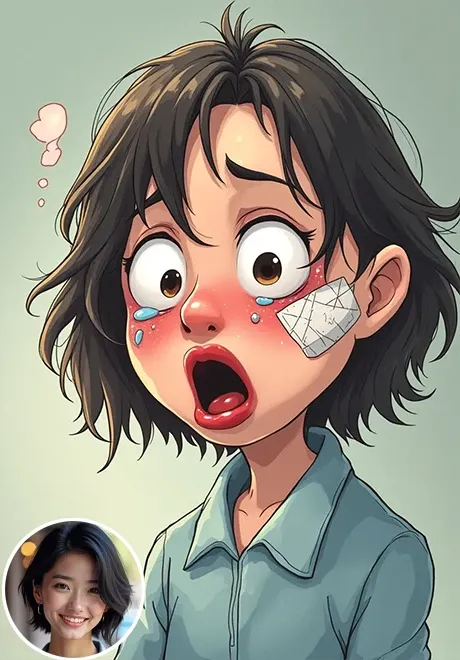 Mom, they beat me~