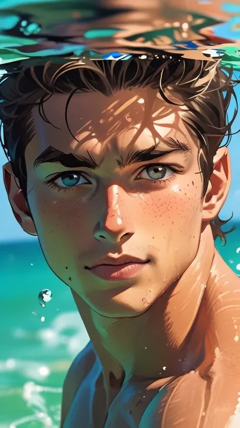 Handsome Anime Boy Semi-realistic - FLUX