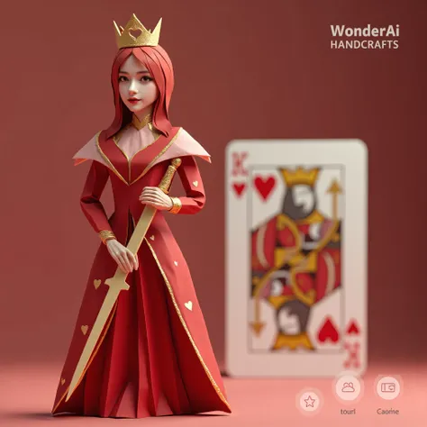 Origami sanat oyun kartları