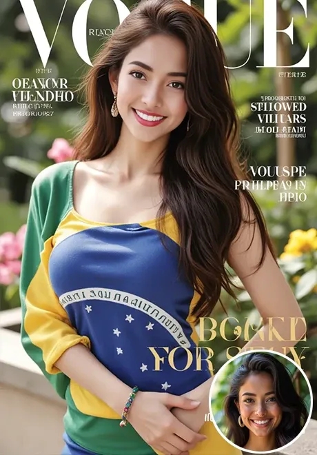 National flag element clothing style poster