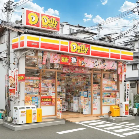 コンビニの外観Y SDXL