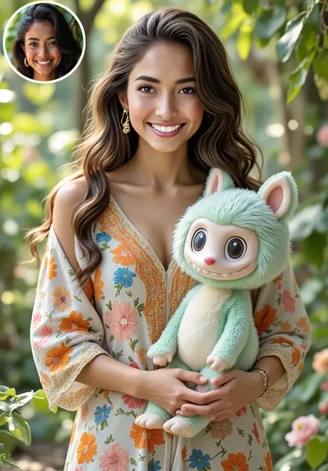 Take a photo with labubu