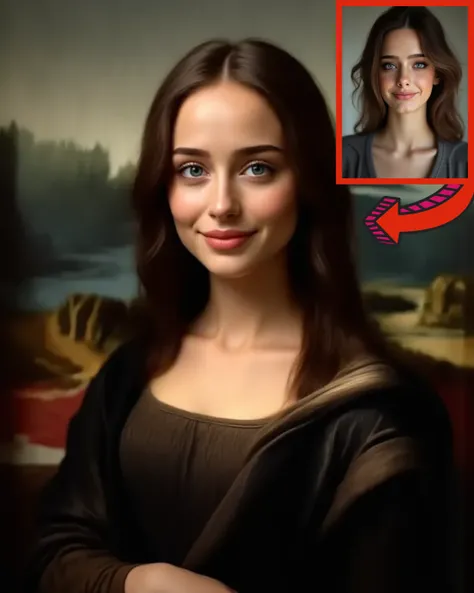 La Gioconda (Mona Lisa) Create the painting of Leonardo Da Vinci