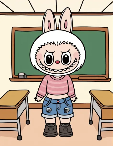 2D Anime Labubu Style