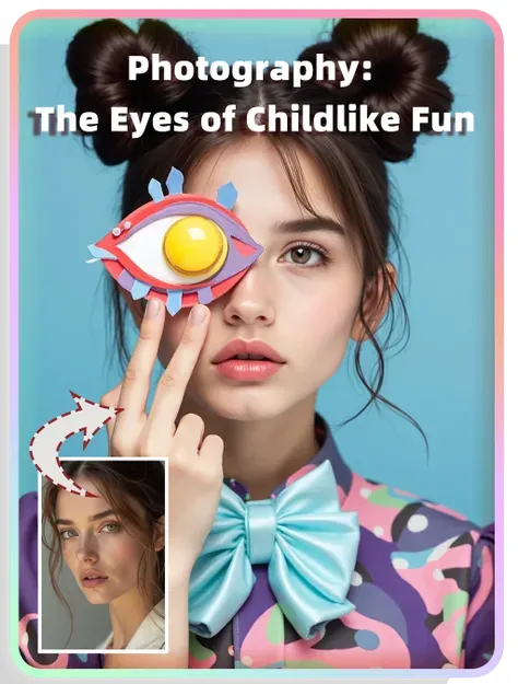 Fotografia de IA：Olhos da Infância