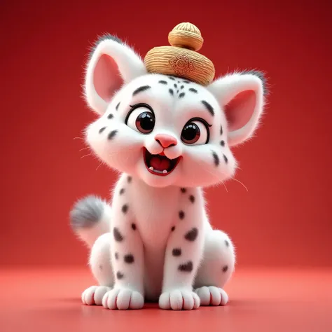 Desain gambar hewan bergaya bulu lembut dengan satu klik