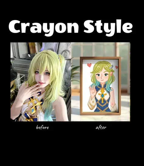 🌟Pembuat Potret Gaya Krayon🌟