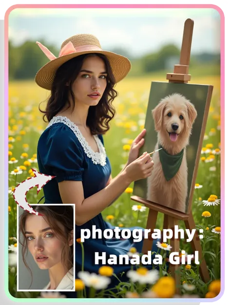 Fotografia:Menina de estudo de campo de flores