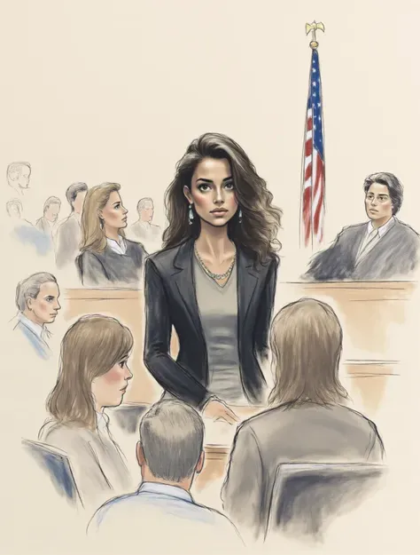 Courtroom Sketch Style