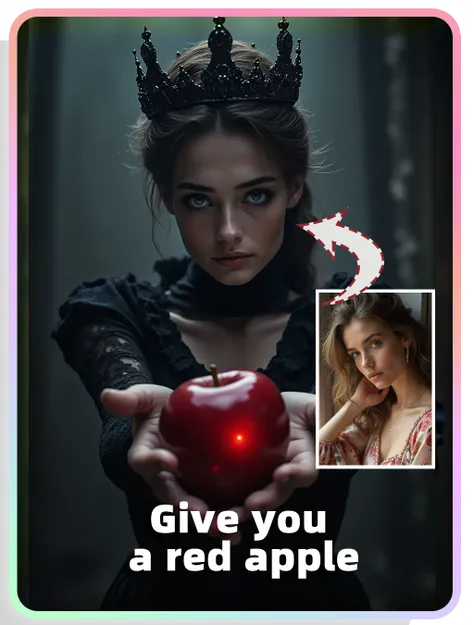 Я дарю тебе красное яблоко