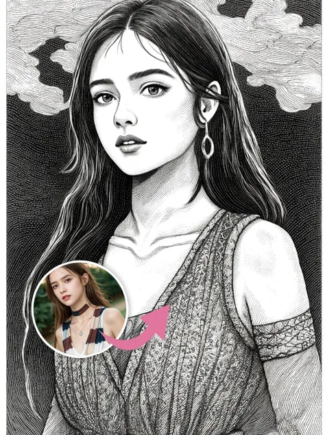 Thế giới đen trắng tỉ mỉ( vẽ bút )