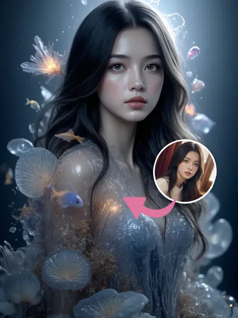 【초상화 사진】자연에서 아름다운 드레스를 만들어보세요