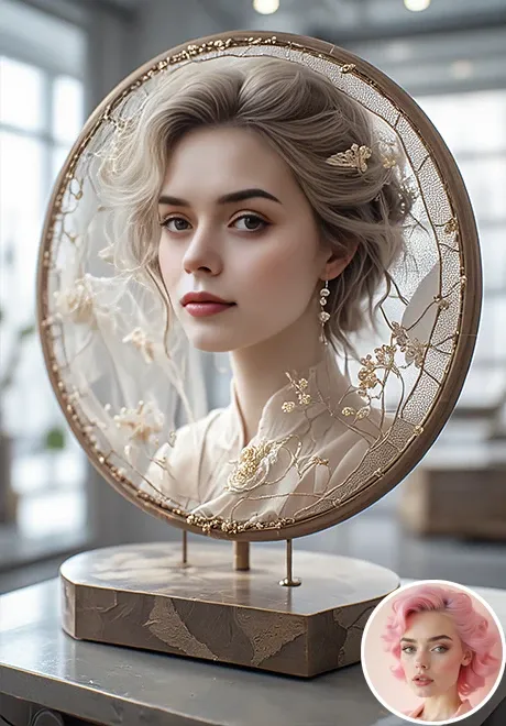 Round fan:Silken Likeness