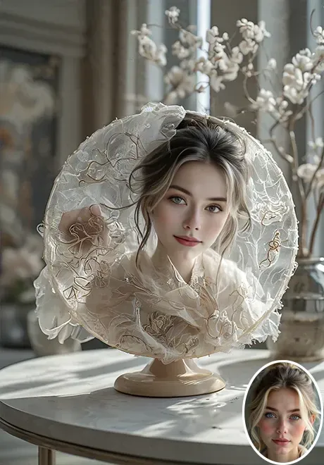 ventilateur rond:Ressemblance de soie