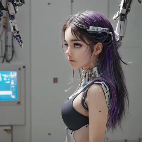 große Augen Cyborg-Mädchen