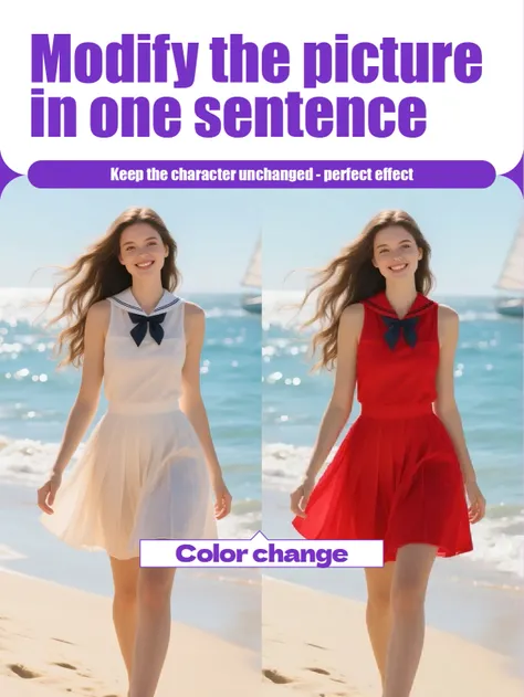 Powerful image editing instructions enable it to be edited in almost any language. Give it a clear instruction each time.