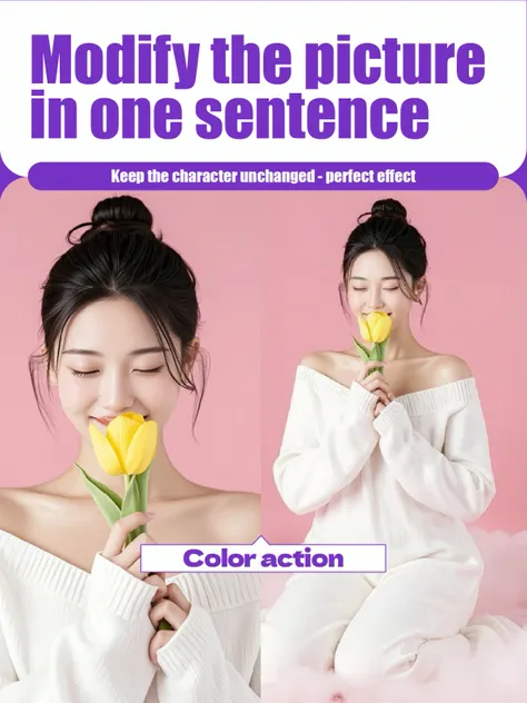 Powerful image editing instructions enable it to be edited in almost any language. Give it a clear instruction each time.