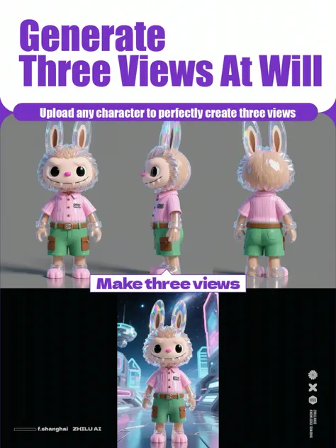 Generate three views at will