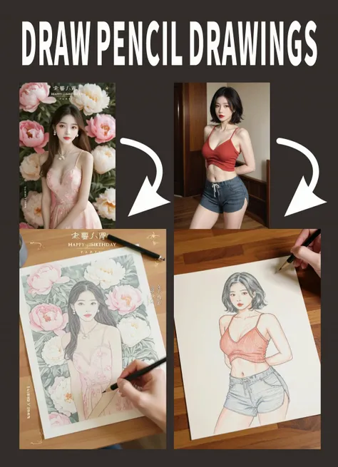 Desenhar desenhos a lápis