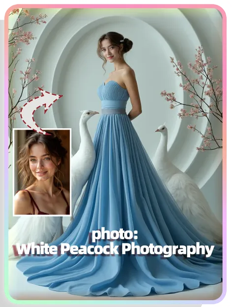 AI photography：Simple Peacock Series Photo Shoot