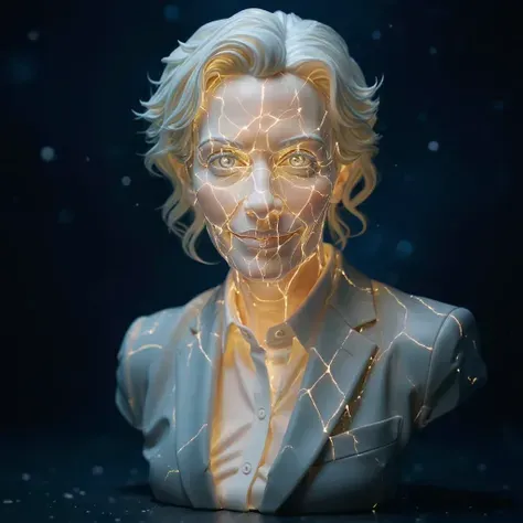 Cracked porcelain ceramic sculpture