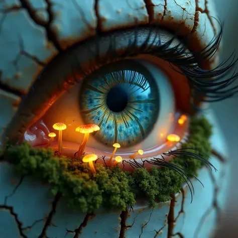 Olhos de Cogumelo de Musgo Orgânico