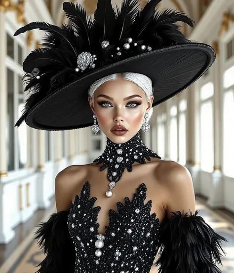 검은색의 우아함: 고급 패션 쇼케이스