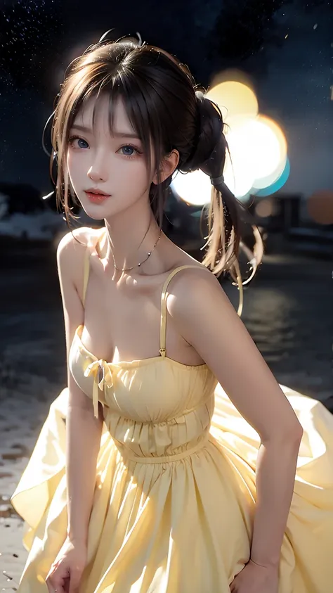 黃色初夏甜心美胸洋裝 2025_6_24