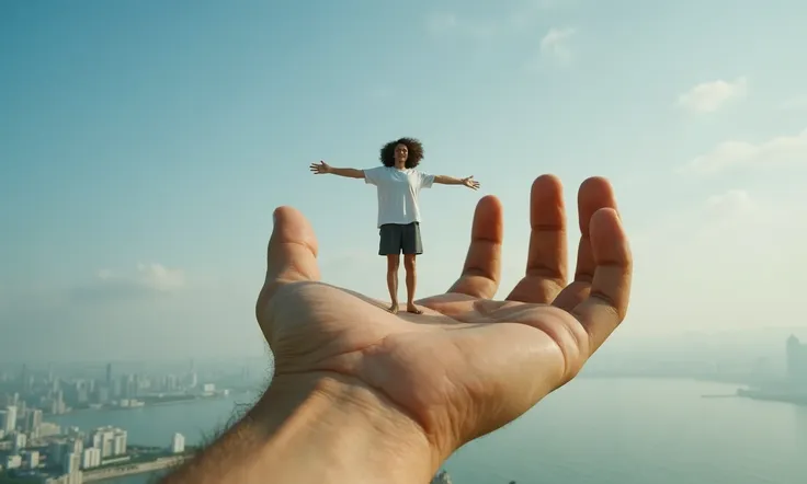 Standing on a huge hand 1.0
