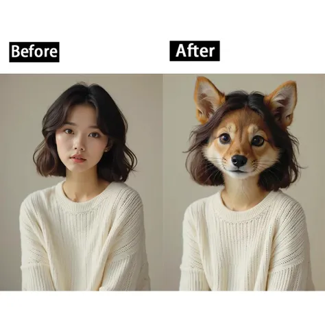 One-click photo transformation into anthropomorphic animal characters
