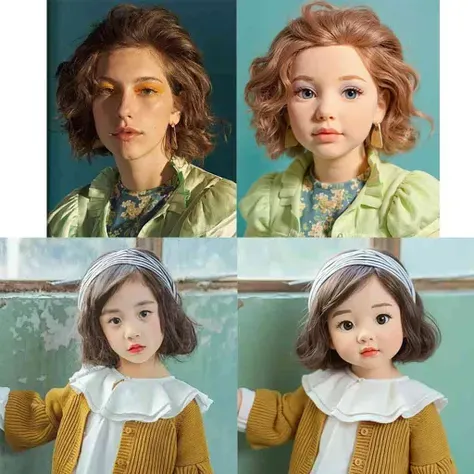 写真がすぐにドール風に変換される