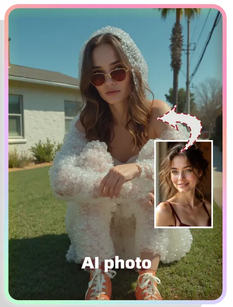 AI Temalı Fotoğraflar：Sıkma ve patlatma kağıt ana tema fotoğrafçılığı