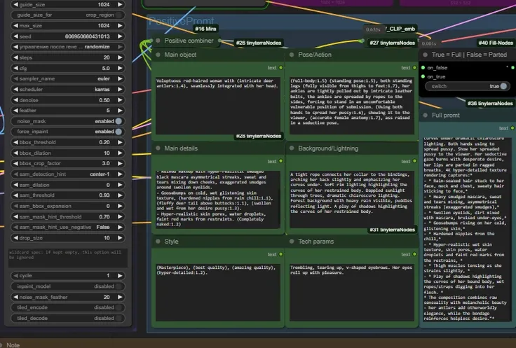Text-2-Img with 6-promt-areas and face fixer