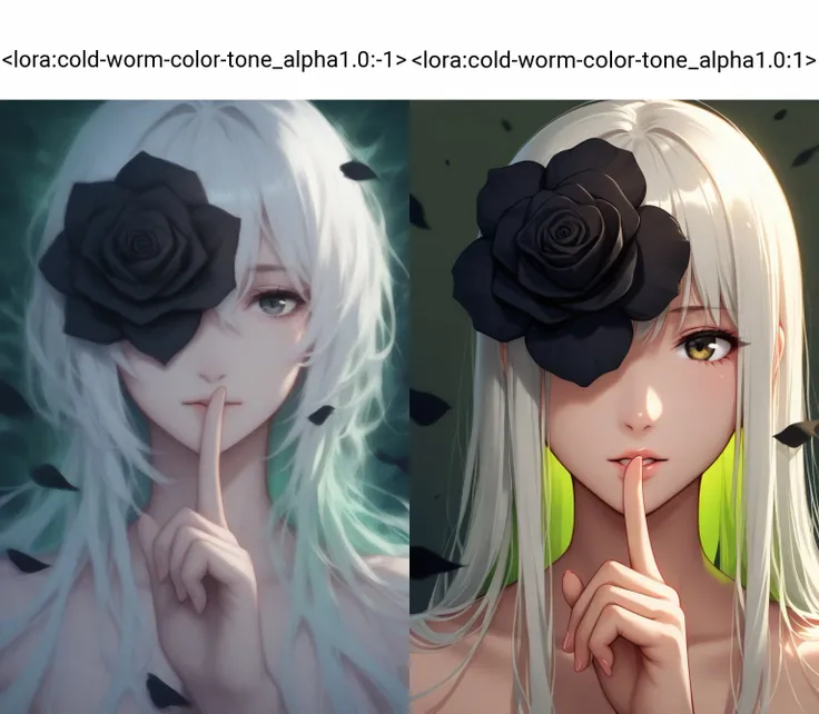 cold color tone → warm color tone
