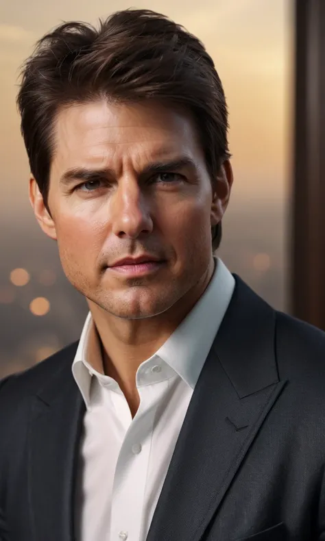 Realistic Portrait of Tom Cruise