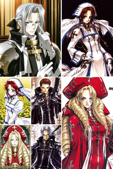 4 in 1，Trinity Blood/圣魔之血- THORES柴本 & Nakajima Atsuko/中岛敦子- Artist Style   illustrious XL_v1.0